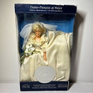 Diana Princess of Wales Doll The Royal Britannia Collection 1990’s. Box